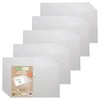 eco-eco A4 50% Recycled Clear Transparent Press Stud Popper Wallet,
