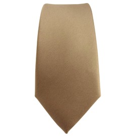 TigerTie Slim Satin Tie in Solid Colour in Various Colours -