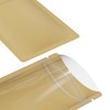 100Pcs Brown Kraft Paper Clear Window Plastic Zipper Seal Lock