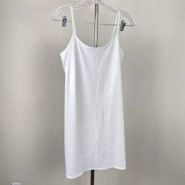 J.CREW J. Crew Size Medium White Midi Length Slip Dress, Active Dress #BE881 ( shorts )