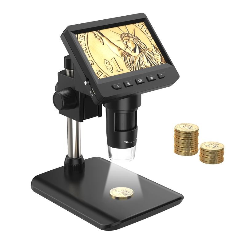 4.3" Coin Microscope - Aopick LCD Digital Microscope 1000X, 1080P