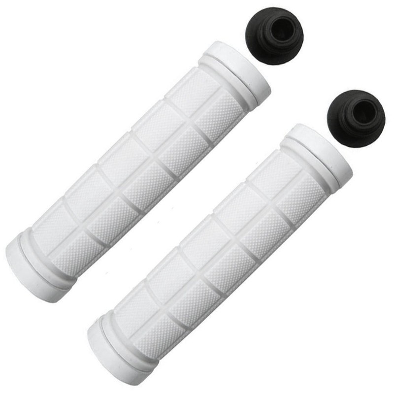 MTB trekking bike handlebar grips, screw-on grip/handle 808, White