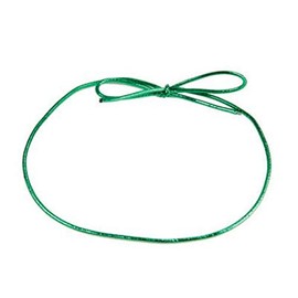 16 Inch Green Metallic Stretch Loops (50)