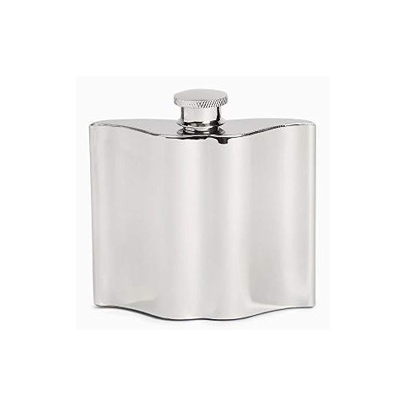 4oz Moustache Stainless Steel Hip Flask in Gift Box by