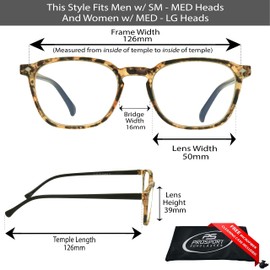 proSPORT Multifocal Progressive 3 Magnifications in 1 Lens No Line Computer Reading Glasses for Men & Women +1.50 Tortoise Frame