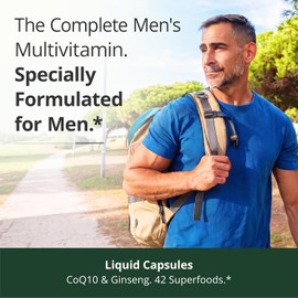 Multivitamin for Men – Essential Mens Multivitamins & Multiminerals 60 Liquid Capsules with Vitamin B12, A, D, C, Zinc, Magnesium & More for Total Body Wellness – 29 Key Nutrients & Vitamins for Men