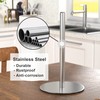 Silver Paper Towel Holder Countertop, Free-Standing Kitchen Roll Holder, Stainless