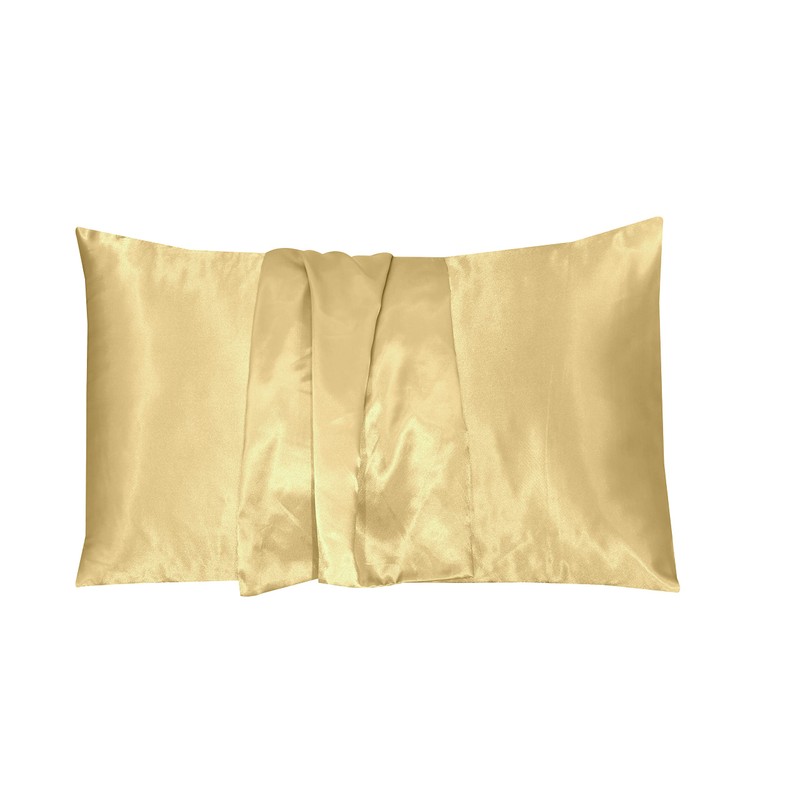 My home store Gold Silk Pillowcase 2 Pack - Hypoallergenic,