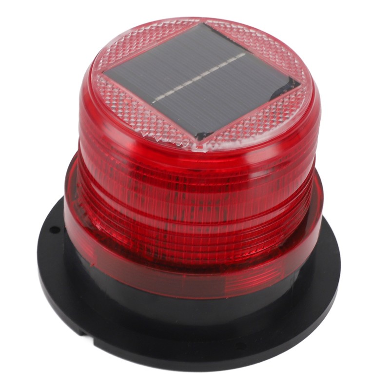 Solar Beacon Light Caution Light 8 LED Dusk to Dawn