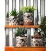 Karma, Boho Footed Pot, Artificial Succulents in Ceramic Pots, Desk