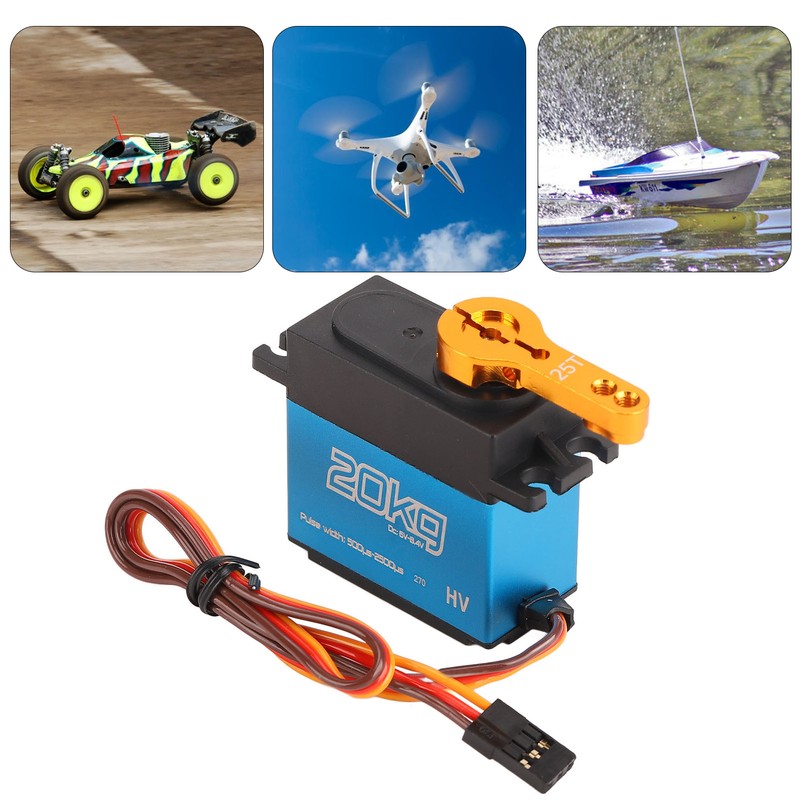 20KG Servo Aluminum Alloy 270 Degree Metal Gear RC Servo