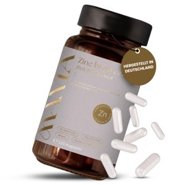 MANIA High Dose Zinc - 120 Zinc Capsules High Dose - Zinc Supplement with Zinc Bisglycinate - Zinc Preparations for Skin, Hair, Nails, Immune System - Zinc Vegan