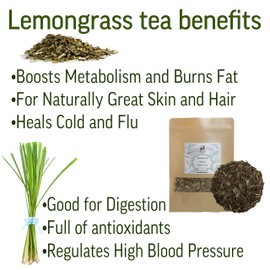 Lemongrass Tea Loose Leaf Bulk – 8 oz Loose Leaf Herbal Tea – Tea With Lemongrass – Lemongrass Teas – Caffeine Free - Loose Leaf Tea Lemongrass - Lemongrass Tea Loose – Lemongrass For Tea