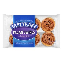 1 Pack Tastykake Pecan swirls (6 count) Spinwheels with bonus TDST Infinity Seals
