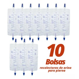 Magnimed 10 Piezas Bolsa Recolectora De Orina 750 Ml Para Pierna