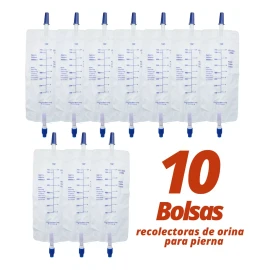 Magnimed 10 Piezas Bolsa Recolectora De Orina 750 Ml Para Pierna