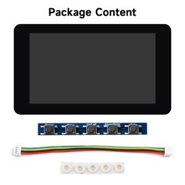 Waveshare 7 Inch Touchscreen Kit for Raspberry Pi Zero Series Motherboard, 1024 x 600 Pixels, 5-Point Capacitive Touch, 170° Viewing Angle IPS Diaplay Panel, Easy to Build All-in-One Mini Computer