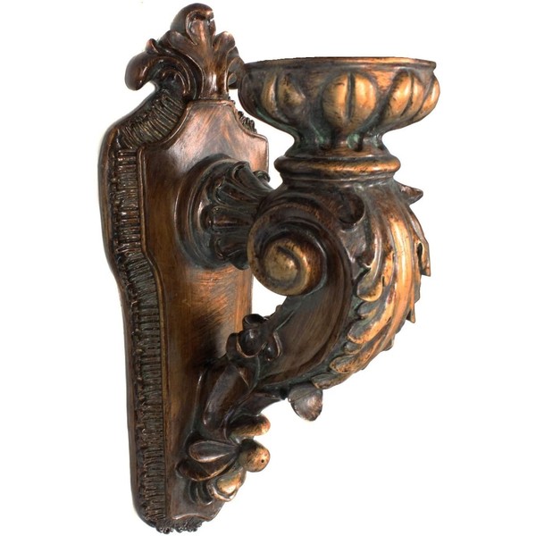 Urban Designs Antique Replica Rusted Wall Sconce Candle Holder, Brown (7705337)