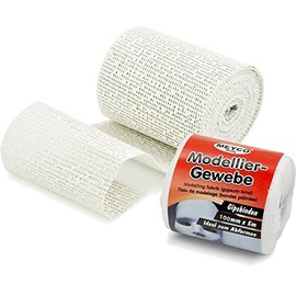 Meyco Hobby Gipsbinden zum Basteln - Modelliergewebe 100mm x 5m