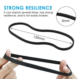 Gsrhzd Rubber Bands, 30 PCS 12x0.3cm Black Elastic Band, Thick Strong Elastic Bands, Large Rubber Band Heavy Duty, for Industrial Home Office School File Folders Garbage