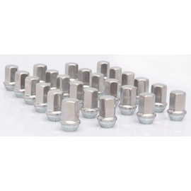 EZDealin Stainless Steel Polished 14x1.5 OEM Factory Style Replacement Lug Nuts Set of 24 fits 2000-2024 Silverado Tahoe Suburban Avalanche Sierra Yukon Denali Trucks SUVs Wheel Nut (24)