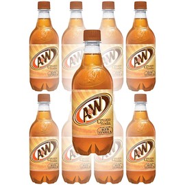 A&W Cream Soda, Made With Aged Vanilla, 20 Fl Oz Can, (Pack of 10, Total of 200 Fl Oz)