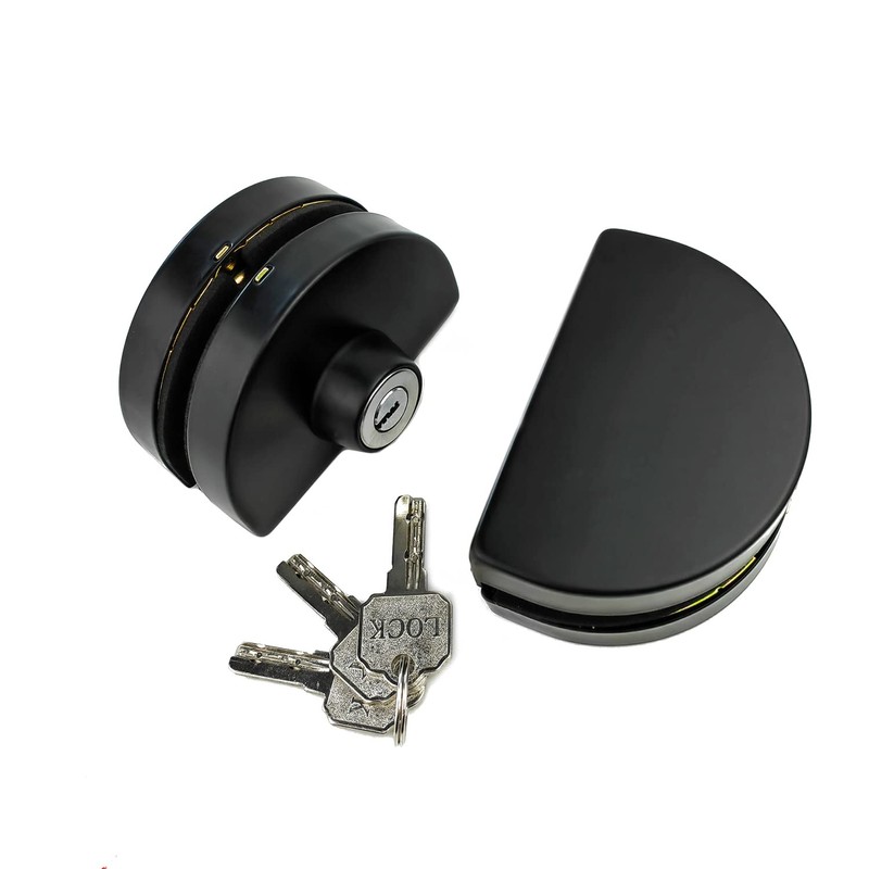 Qrity Stainless Steel Glass Door Lock with Key Open/Close for