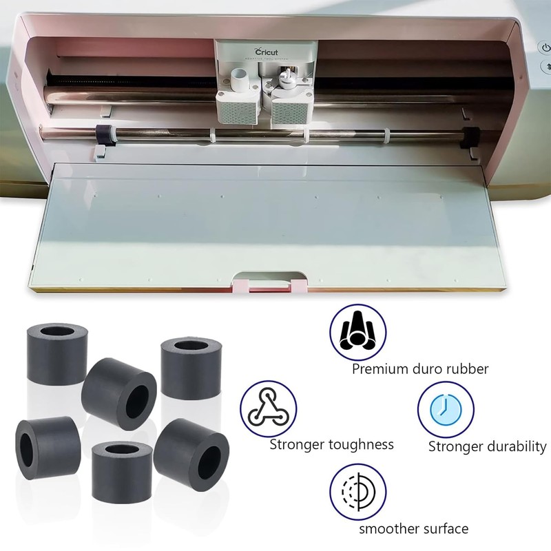 Rubber Roller Replacement Set，Mat Guide Rubbers，Compatible with Cricut Maker/Maker 3，