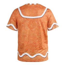 yolsun Christmas Tshirt,Chrismas costume, ugly christmas shirts for adult(Gingerbread Man,M)