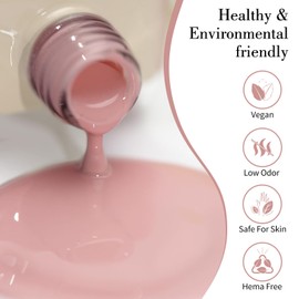CANNI Jelly Nail Gel Polish, 1Pcs Gel Polish Jelly Pink Transparent Color Gel Polish Nail High Gloss Soak Off U V Gel Nail French Nail Manicure Salon DIY