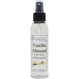 Vanilla Almond Linen Spray, 2 ounces - Eclectic Lady Sheet and Linen Spray - No Artificial Colors, Parabens, or Preservatives - Long-Lasting Scent for Bed, Fabric & Pillow
