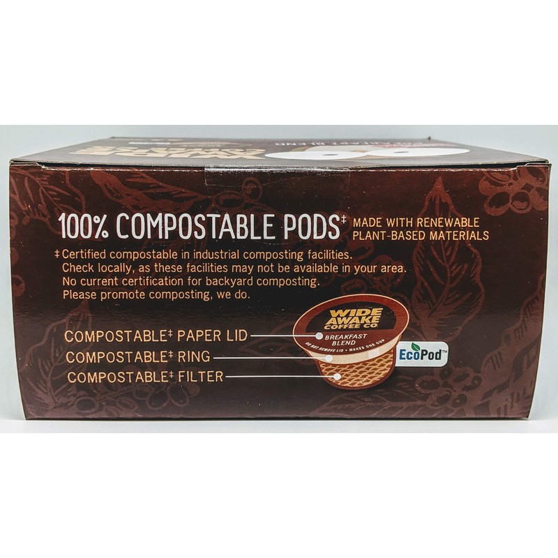 Wide Awake Coffee Single Serve Coffee Pods (32 Count, Breakfast