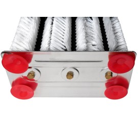 BÜMAG eG Professional Washing Up Brushes 3 Columns Mounted with Wide Aluminium Suction Cup Plate Washing Up Brush for Glasses 18-24-18 cm