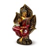 Puckator Buddha Thailandese Seduto - Oro e Rosso - Fiore