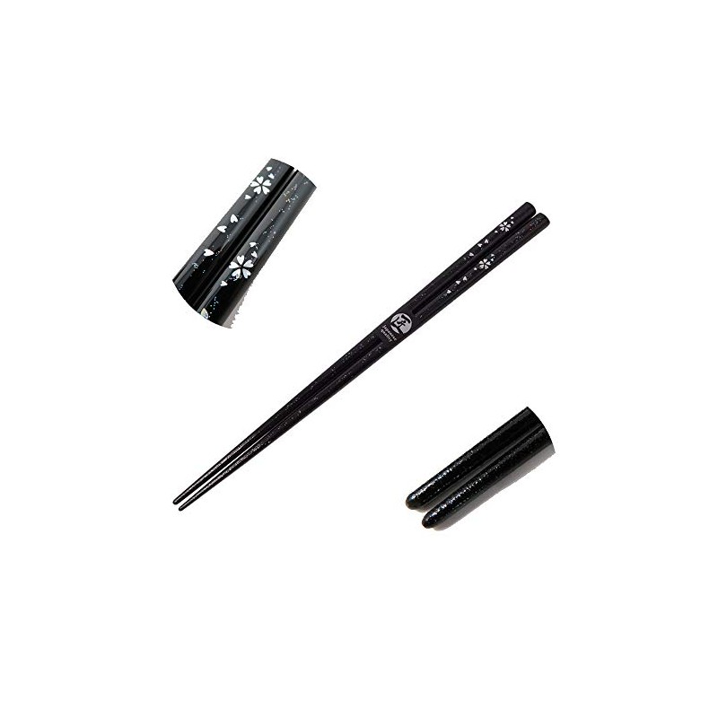 GES Wakasa Lacquer Chopsticks Night Cherry Blossoms Japanese Chopsticks Dishwasher