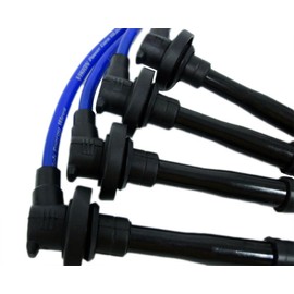 VMS RACING 95-01 10.2mm High Performance Engine SPARK PLUG WIRES Wire Set in BLUE Compatible with Honda CRV CR-V CRVTEC B20B-B20B4 B20B B20Z2 B20A/B21A DOHC VTEC Non-VTEC JDM B20 B20B 95-01