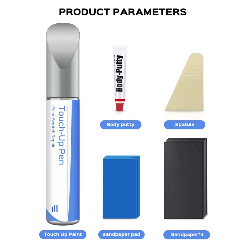 PARTS4EV Brilliant Silver Metallic(K23) Touch Up Paint Repair Kit Compatible