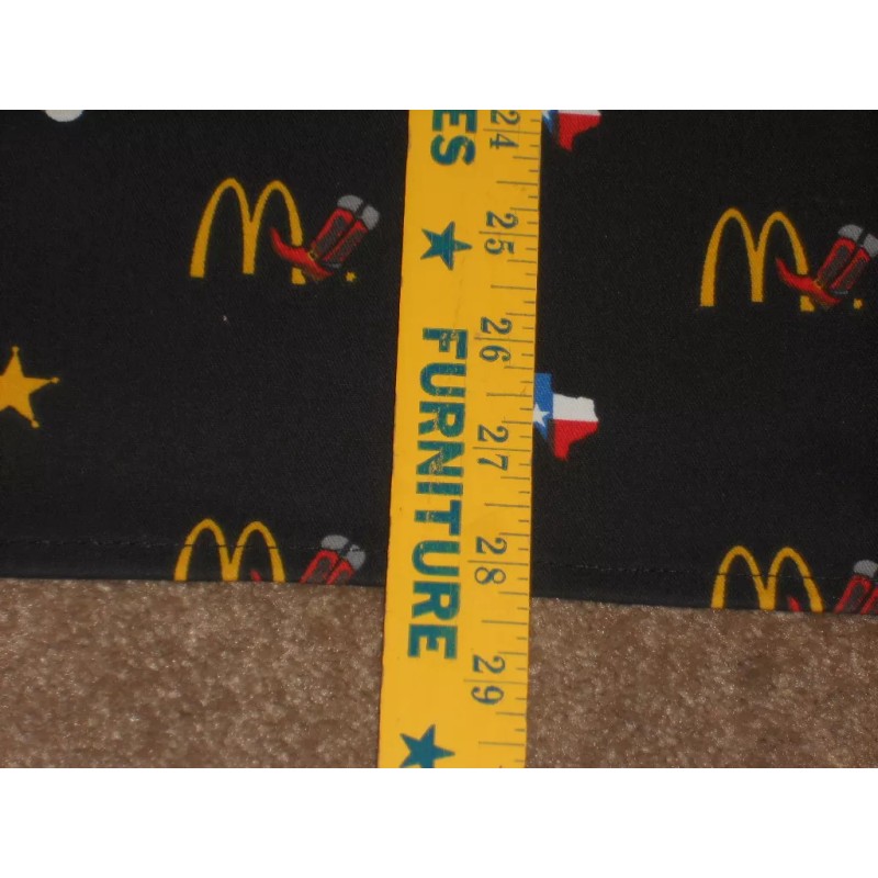 McDonald's Apparel Collection (TEXAS THEME) BLACK APRON UNIFORM Never Used