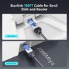 Accecraft 150FT/46M Starlink Gen 3 Cable, Waterproof Replacement Satellite V3