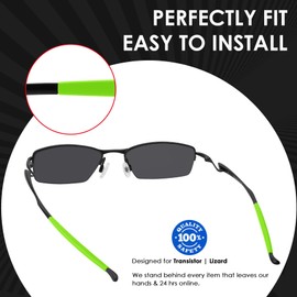 BLAZERBUCK Replacement Ear Socks for Oakley Transistor Sunglass - Black + Green