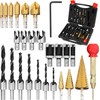 LAMPTOP 26-Pack Woodworking Tools and Accessories Including Countersink Drill Bits,