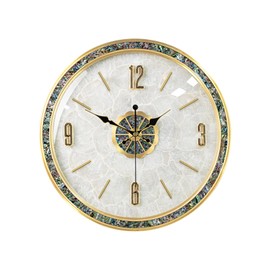Ergocar Natural Shell Wall Clock, Creative Silent and Tick-Free Wall Clock, Suitable for Decorating Living Rooms, Entrance Halls, Bedrooms, and Conference Rooms