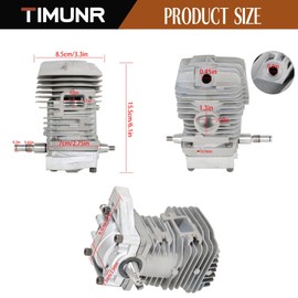 Timunr 49MM Cylinder Piston Kit Replacement for for Stihl 029 039 MS390 MS290 MS310 Chainsaw Models