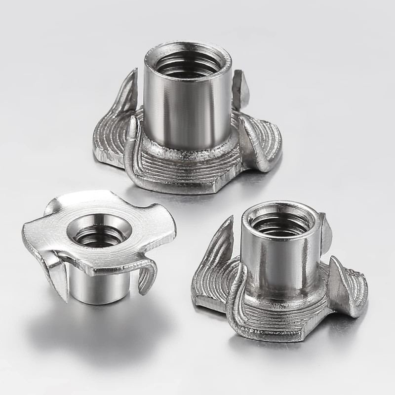 Wensilon 50pcs 3/8"-16 T-nut 304 stainless steel four-jaw - for