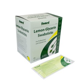 Romed Oral Care Sticks with Lemon Flavour Glycerine Swabsticks (25 x 3 = 75 Pieces)