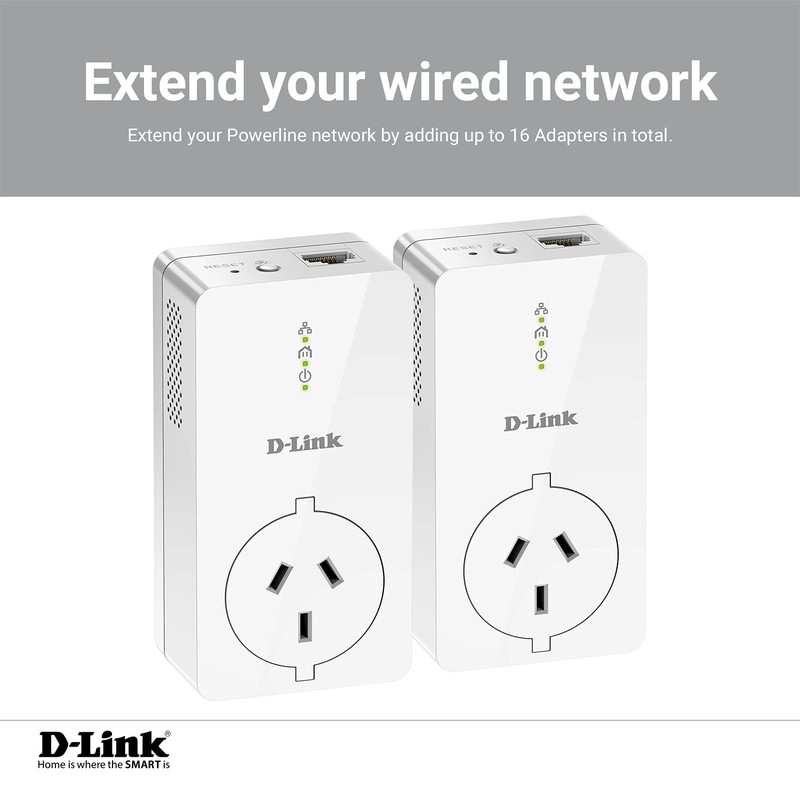 D-Link DHP-P601AV 2PK Powerline Adapter Kit - Powerline AV2 1000