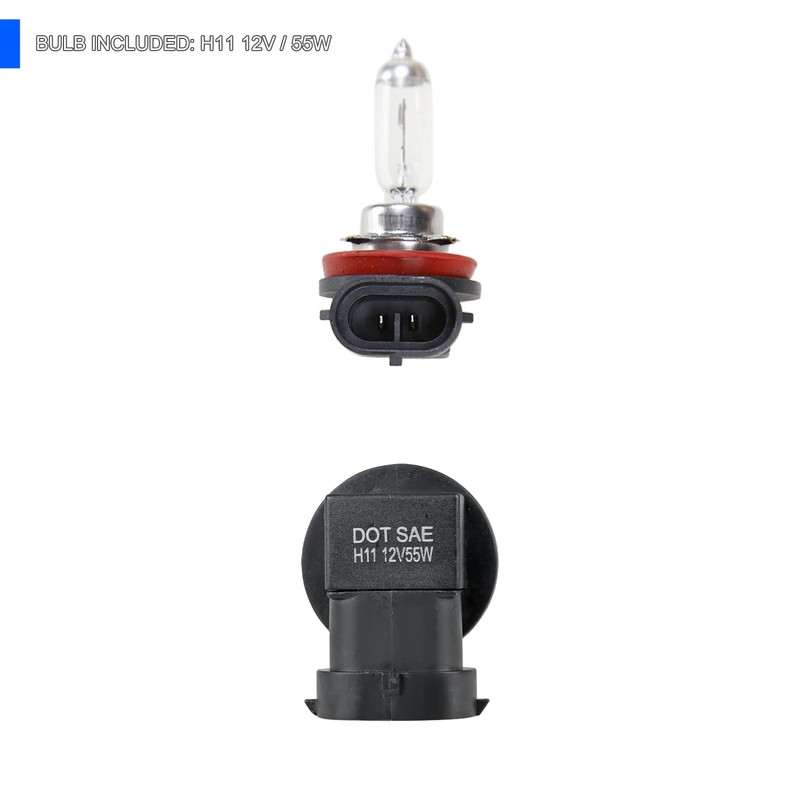 SPEC-D TUNING Yellow Fog Lights + H11 Bulbs Compatible with