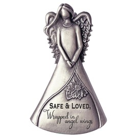 Abbey + CA Gift Guardian Angel Auto Visor Clip, Inspirational Sun Visor Clip Accessories for Christians, Silver, 3 ⅜" (KVC279)