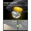 Solar Fence Lights Outdoor Waterproof High Brightness LED Spot Lens