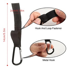 Tadipri Pack of 4 Pram Hooks for Changing Bags, Pram Hooks, Bag Hooks, Pendant for Pushchairs in Universal Fit, Snap Hook for Handbags, Stroller Hooks